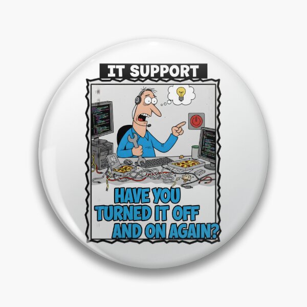 Item preview, Funny IT Support Tech Help Desk Meme designed and sold by Bright Vibe Designs.