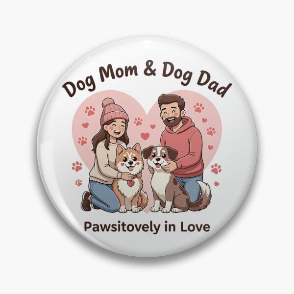 Item preview, Dog Mom & Dog Dad Pawsitively in Love designed and sold by Bright Vibe Designs.