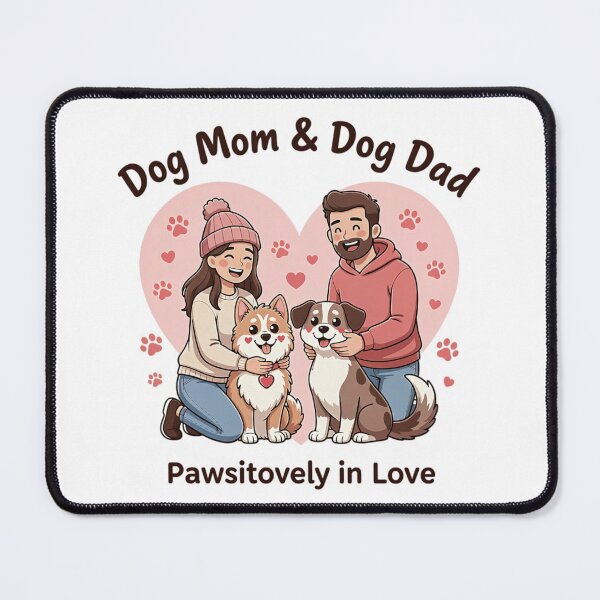 Item preview, Dog Mom & Dog Dad Pawsitively in Love designed and sold by Bright Vibe Designs.
