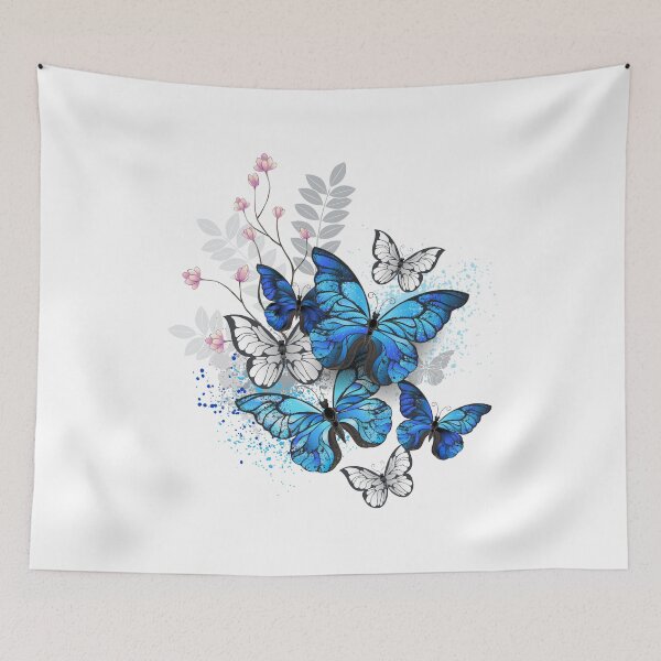 Item preview, Twigs and blue butterflies designed and sold by Blackmoon9.