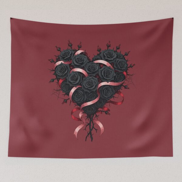 Item preview, Valloween Black Roses Heart designed and sold by taiche.