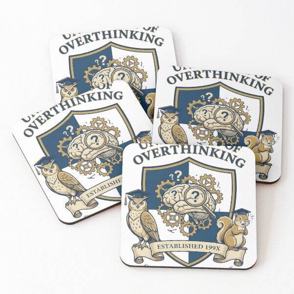 Item preview, University of Overthinking - Established 199X Crest designed and sold by NonditStudio.