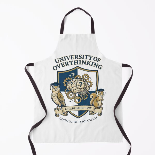 Item preview, University of Overthinking - Established 199X Crest designed and sold by NonditStudio.