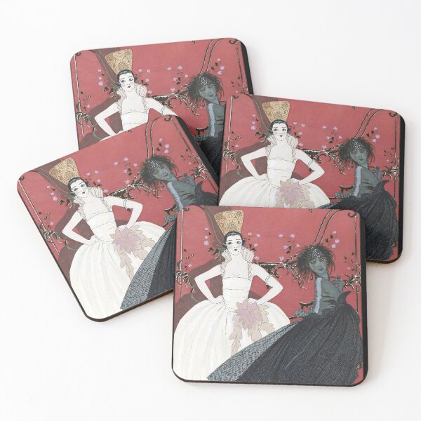 Item preview, Vintage Ladies. Day & Night, fashion illustration by Georges Barbier. designed and sold by Shoot-The-Moon.