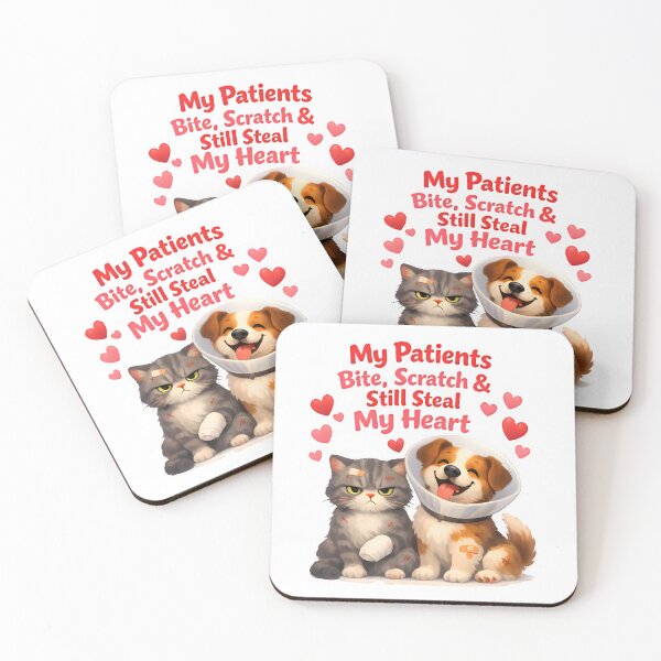 Item preview, My Patients Bite, Scratch & Still Steal My Heart – Funny Veterinary Valentine Design designed and sold by Bettybee00.