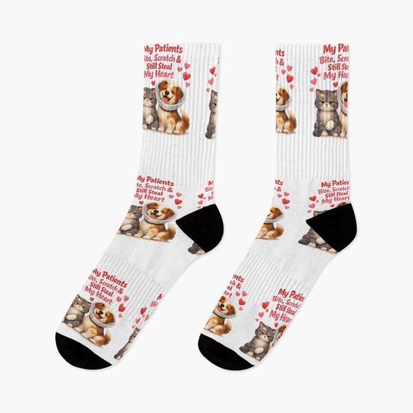 Item preview, My Patients Bite, Scratch & Still Steal My Heart – Funny Veterinary Valentine Design designed and sold by Bettybee00.