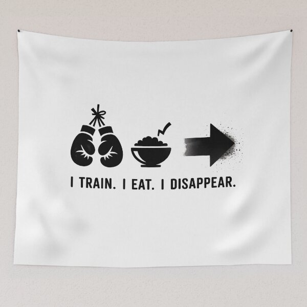 Item preview, I Train. I Eat. I Disappear. – Fighter Meme Street Art designed and sold by WSPrintCrafter.