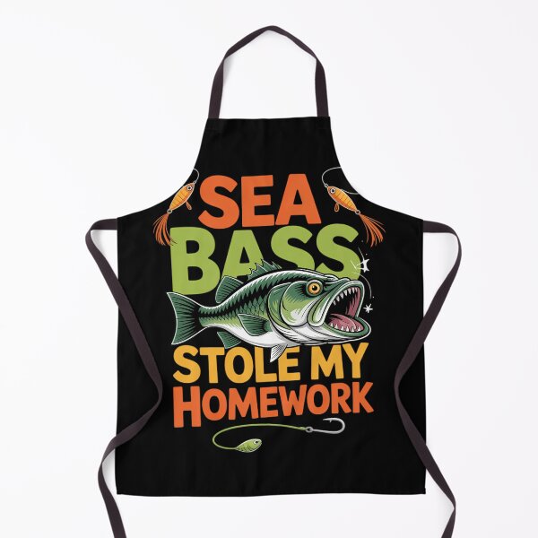 Item preview, Sea Bass Stole My Homework Fisherman Bass Fishing designed and sold by lilensgavadur.