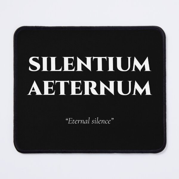 Item preview, Silentium Aeternum – Latin Quote on Endless Silence designed and sold by BrushRushX.