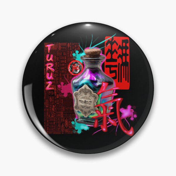 Item preview, Magic Potion - Glowing Neon Turuz Mystical Elixir Bottle designed and sold by Italian Ink Studio.