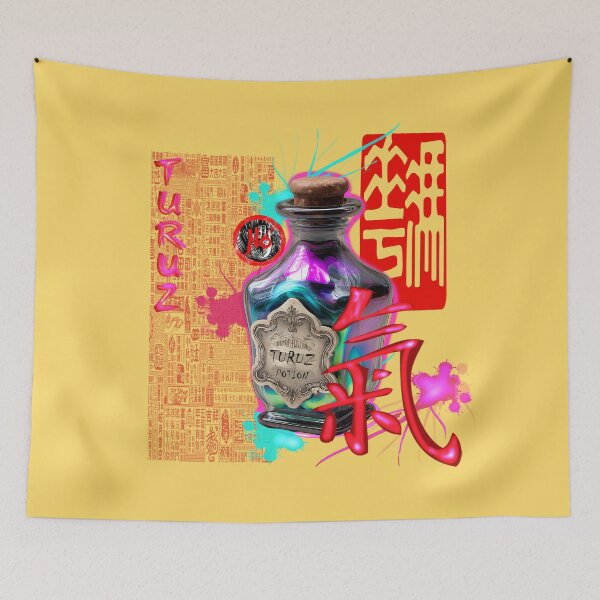 Item preview, Magic Potion - Glowing Neon Turuz Mystical Elixir Bottle designed and sold by Italian Ink Studio.