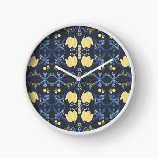 Item preview, Mediterranean seamless pattern. Blue majolica tiles and yellow lemons endless background. Sicilian traditional print for fabric and wallpaper. designed and sold by TaniaArtDesign.