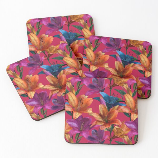 Item preview, Stunning Lilies Print  - Birth Flower Pattern  - Gifts For Couples designed and sold by RoyalStarsPatts.
