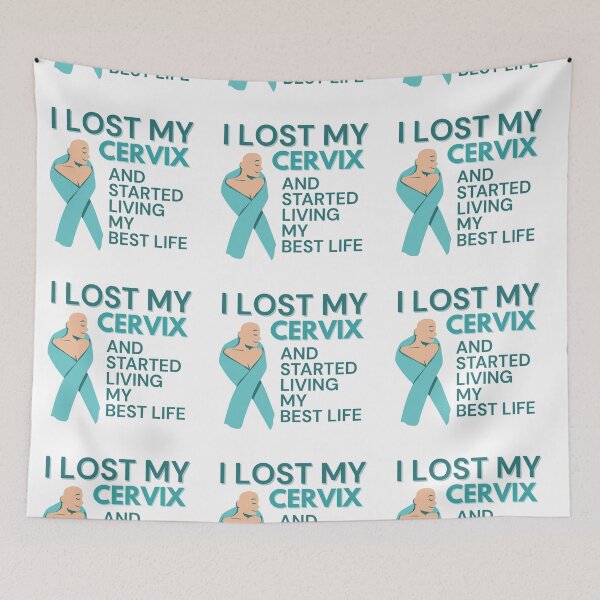 Item preview, I Lost My Cervix-Living My Best Life - Teal Ribbon -Cervical Cancer Survivor  designed and sold by medoutfits.