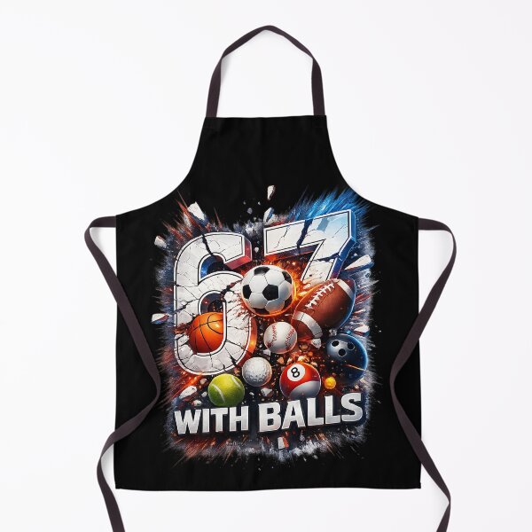 Item preview, Funny 67 With Balls Viral Meme Sports Explosion designed and sold by CoolCrazyQuirky.