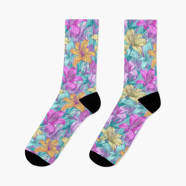 Item preview, Wild Lilies Print  - Birthday Flower Pattern  - Gifts For Coworkers designed and sold by RoyalStarsPatts.