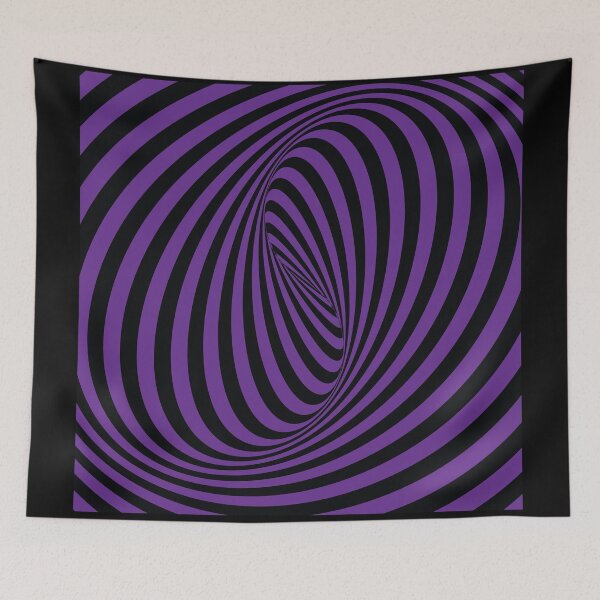 Item preview, Purple and Black Op Art Swirl – Hypnotic Optical Illusion Design designed and sold by simpledarkwavewisdom.