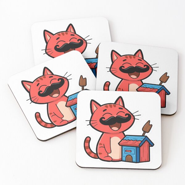 Item preview, Cartoon red cat illustration smiling happiness designed and sold by MagicMaker1984.