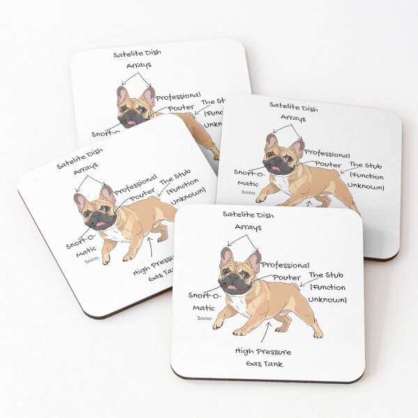 Item preview, Anatomy of a French Bulldog - Funny Frenchie Dog Lover Chart designed and sold by RNTStudio.