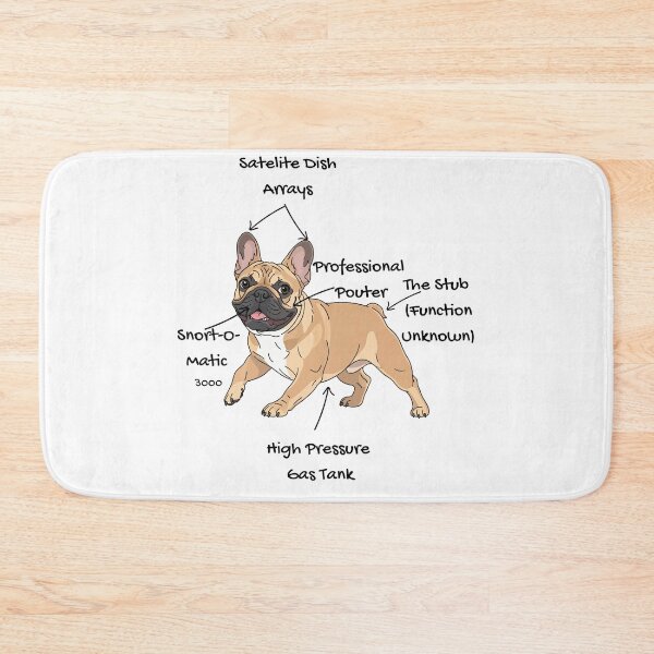 Item preview, Anatomy of a French Bulldog - Funny Frenchie Dog Lover Chart designed and sold by RNTStudio.