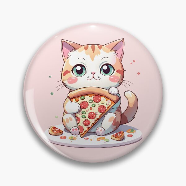 Item preview, Cat and pizza designed and sold by PrintLabStudio.