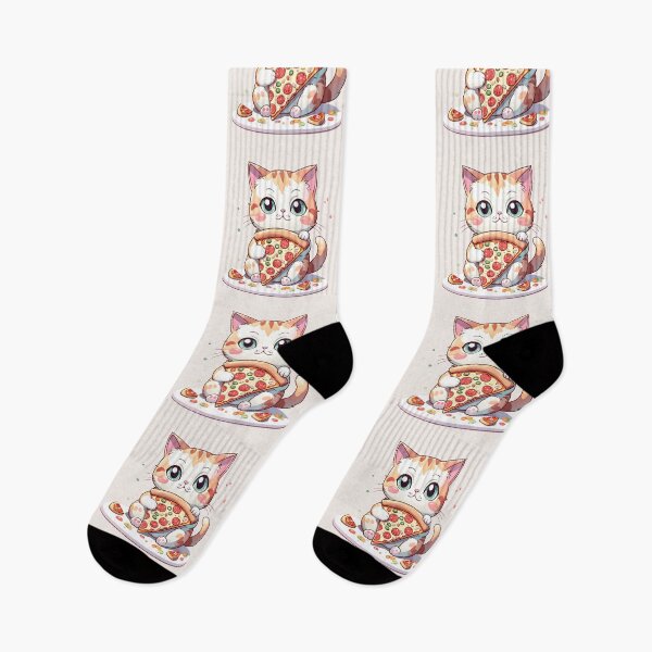 Item preview, Cat and pizza designed and sold by PrintLabStudio.