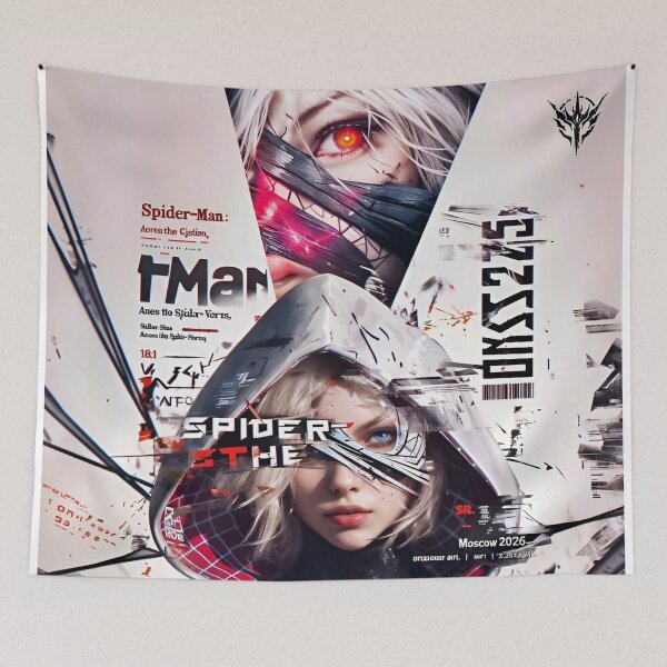 Item preview, Cyber Spider Vanguard – Futuristic Hooded Heroine Art designed and sold by Dyan4.