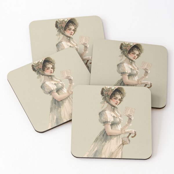 Item preview, Copy of Woman at a social event holding a guest list while wearing elegant attire and holding an umbrella in a historic setting designed and sold by SpaceartLilu.
