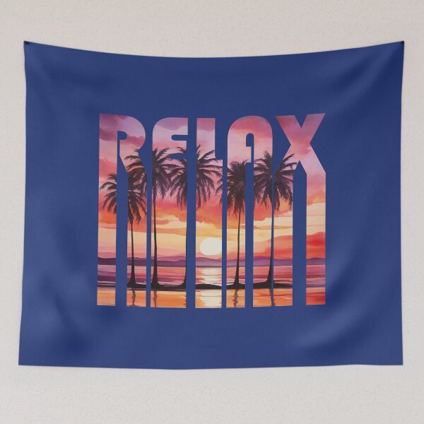 Item preview, Relax... | Tropical Sunset Paradise designed and sold by MammothArt.