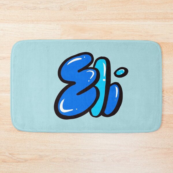 Item preview, Eli name in blue graffiti bubble letters calligraphy Top 10 best personalized gifts for boys and men named Elias designed and sold by Artonmytee.