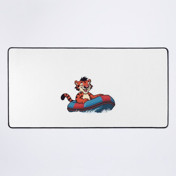 Item preview, Cartoon red lion boating, happy smiling designed and sold by MagicMaker1984.