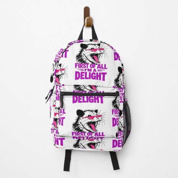 Item preview, Funny First Of All I'm A Delight Sarcastic Angry Opossum designed and sold by gear-posters.