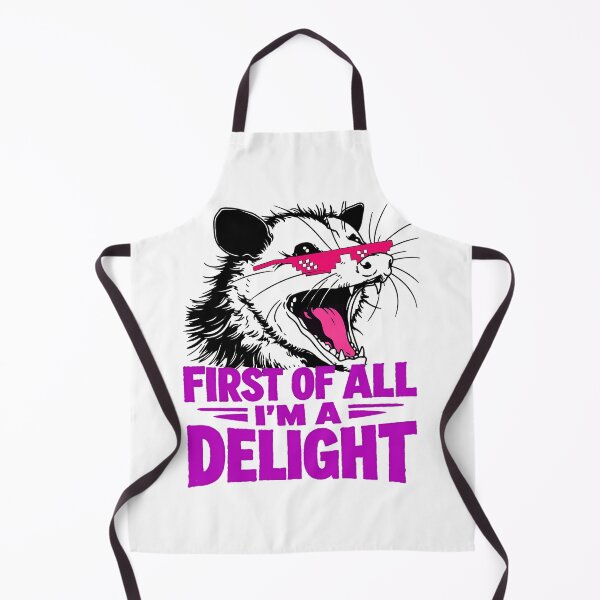 Item preview, Funny First Of All I'm A Delight Sarcastic Angry Opossum designed and sold by gear-posters.
