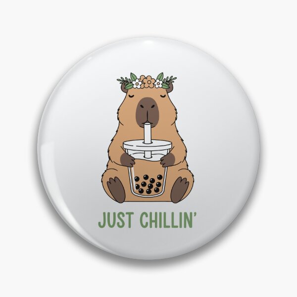 Item preview, Just Chillin Capybara Bubble Tea Lover designed and sold by   M0Zain.
