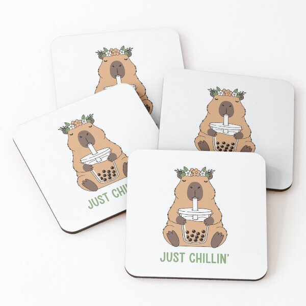 Item preview, Just Chillin Capybara Bubble Tea Lover designed and sold by   M0Zain.