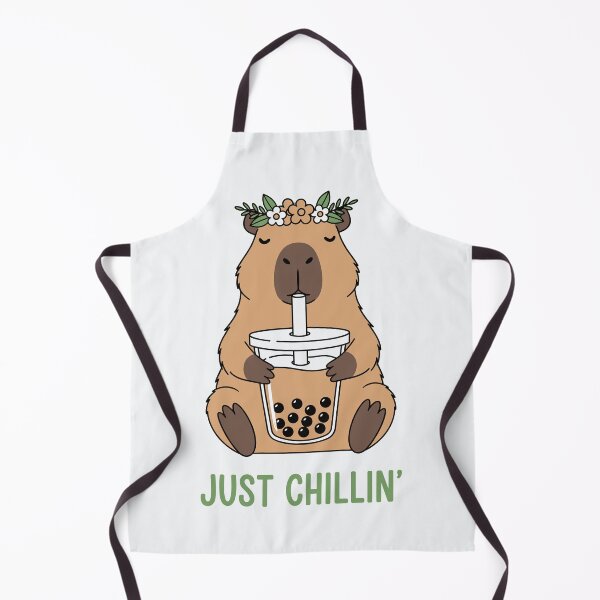 Item preview, Just Chillin Capybara Bubble Tea Lover designed and sold by   M0Zain.