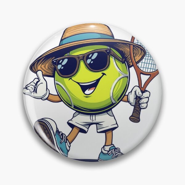 Item preview, Tennis Game Ball Cartoon Sticker, Tennis Gifts designed and sold by colorleafz.