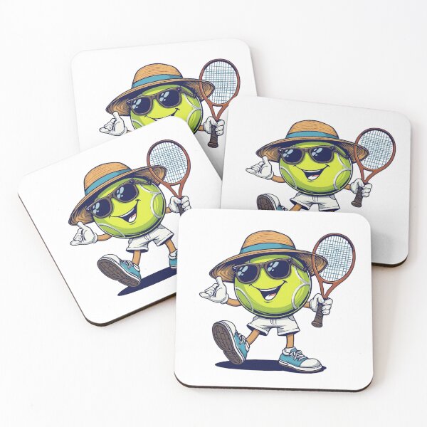 Item preview, Tennis Game Ball Cartoon Sticker, Tennis Gifts designed and sold by colorleafz.