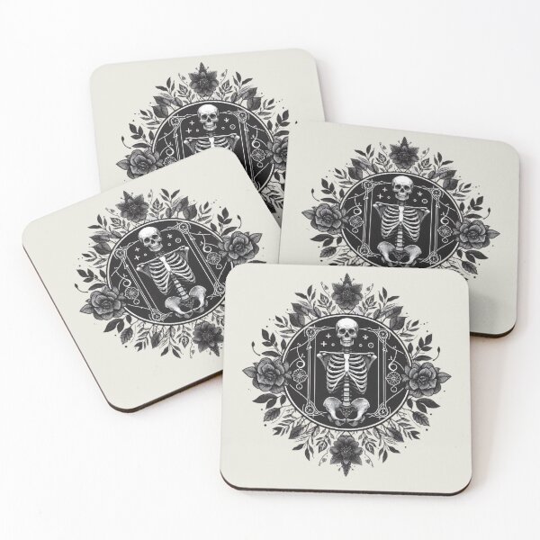 Item preview, Gothic Floral Skeleton Emblem designed and sold by Roberta Calabrese.