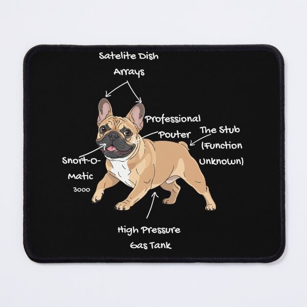 Item preview, Anatomy of a French Bulldog - Funny Frenchie Dog Lover Chart designed and sold by RNTStudio.