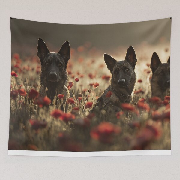 Item preview, Military Dogs in the Poppy Field designed and sold by Skyframe Aviation.