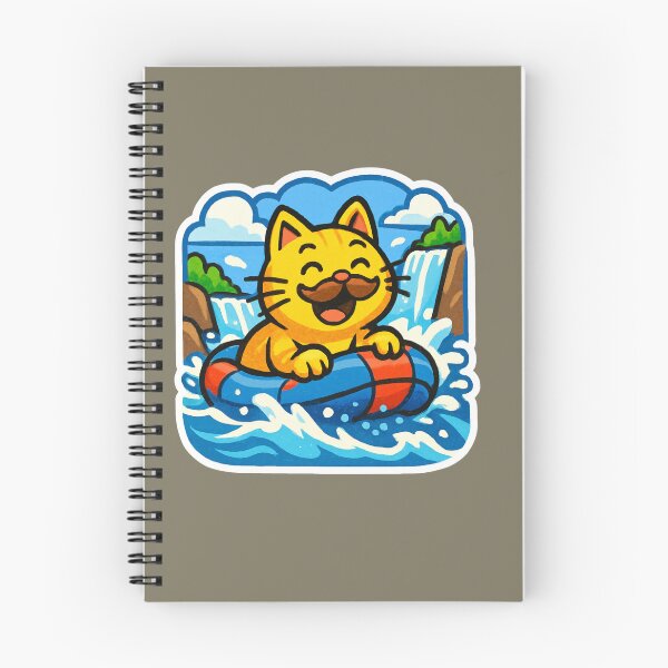 Item preview, Yellow cat enjoying boating on water side  designed and sold by MagicMaker1984.