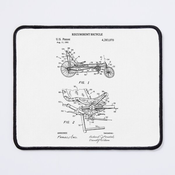Item preview, Recumbent Bicycle Patent / Recumbent Bicycle blueprint  designed and sold by anodyle.