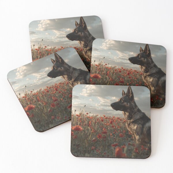 Item preview, Service Dogs in Scarlet Bloom designed and sold by Skyframe Aviation.