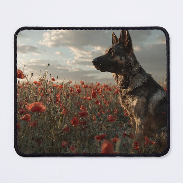 Item preview, Service Dogs in Scarlet Bloom designed and sold by Skyframe Aviation.