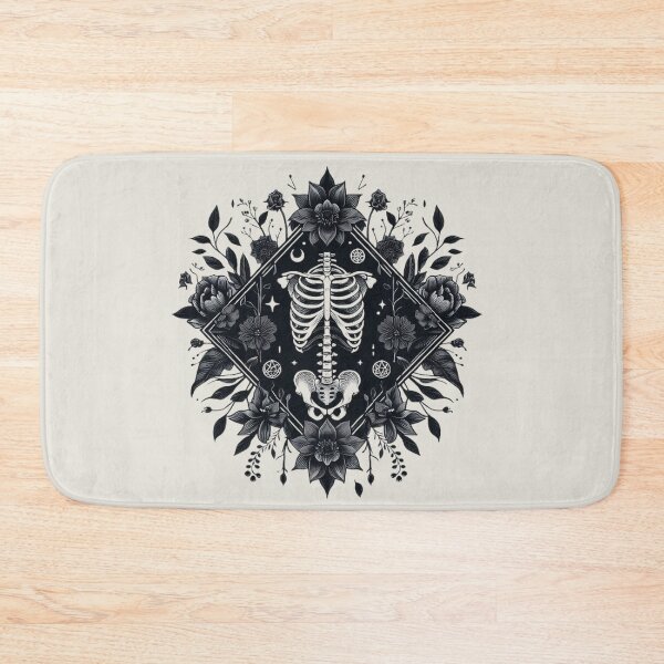 Item preview, Gothic Floral Skeleton Emblem designed and sold by Roberta Calabrese.