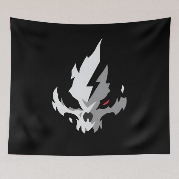 Item preview, Infernal Lightning Skull – Dark Demon Flame Emblem designed and sold by Dyan4.