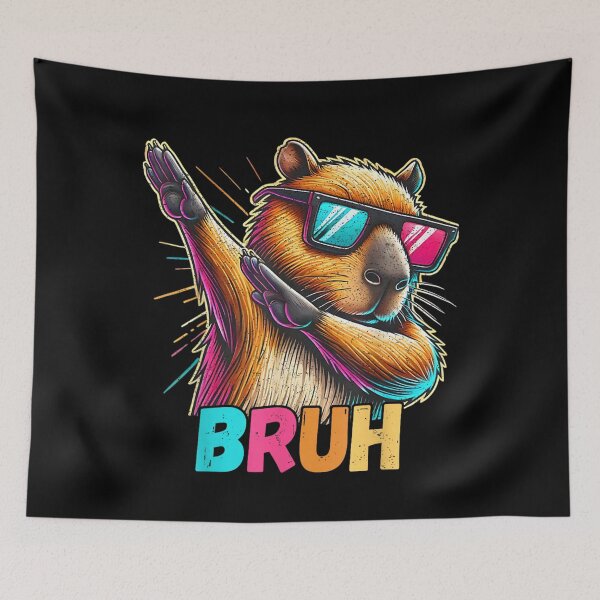 Item preview, Funny Dabbing Capy Bruh Teens Youth Kids Meme Rodent Lovers Art for Men Women Kids , Capybara Gift Lover  designed and sold by DZIRI NAJAT.