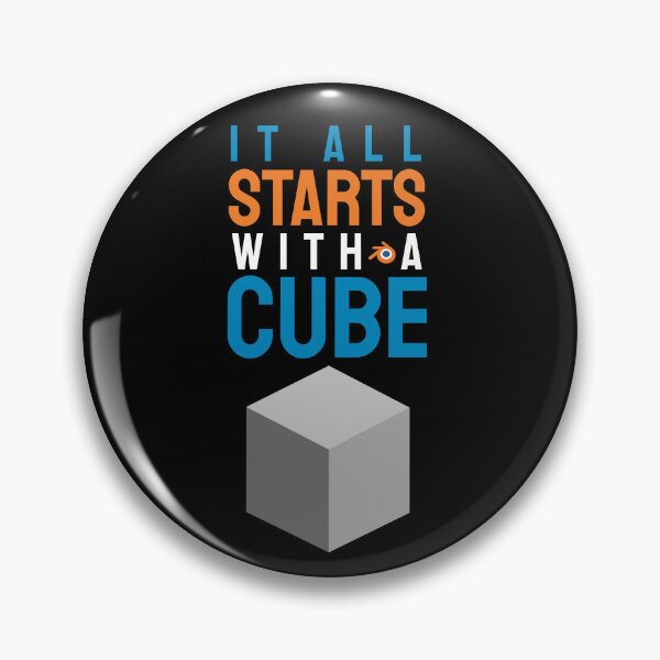 Item preview, It all starts with a cube, 3d artist gift idea, blender lovers, 3d animator, CGI artist, open source software designed and sold by anodyle.