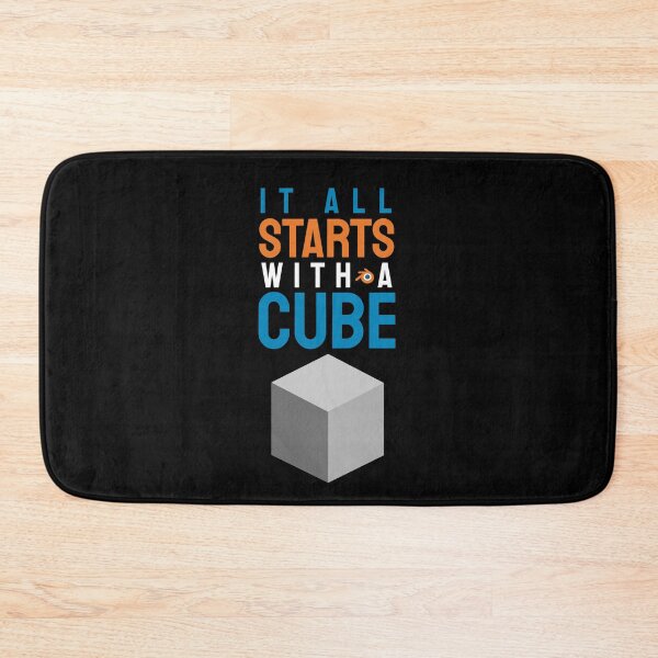 Item preview, It all starts with a cube, 3d artist gift idea, blender lovers, 3d animator, CGI artist, open source software designed and sold by anodyle.